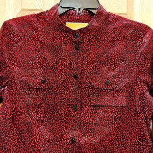 Michael Kors blouse. Red and black print.Size 6.  EUC